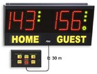 Electronic scoreboard with only keys on console for volleyball game