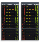 Panneaux d'affichage lectroniques latraux 2x12 joueurs (n joueur +fautes +points) / tableaux lectroniques approuv par la FIBA