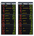 FIBA Statistics scoreboards, 2x12 players (Player No. +Fouls +Points), Statistics panels
