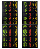 Panneaux d'affichage électroniques latéraux (modules latéraux) pour l'affichage du numéro de maillot, points et fautes/pénalités des 12 joueurs des 2 équipes / tableaux électroniques approuvé par la FIBA 