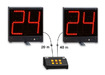 Anzeigetafeln fr 24 Sekunden Basketball, Ein Paar 24s + Konsole-Das System KIT24s wurde zur Anzeige der 24-Sekunden Regel und des time-out beim Basketball entwickelt - Sportanzeigen